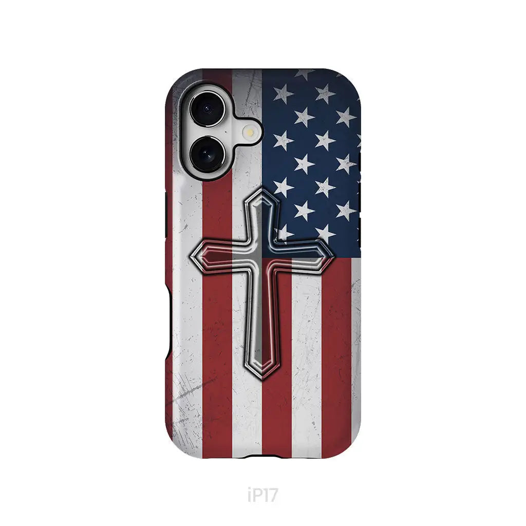 American Flag Cross Phone Case