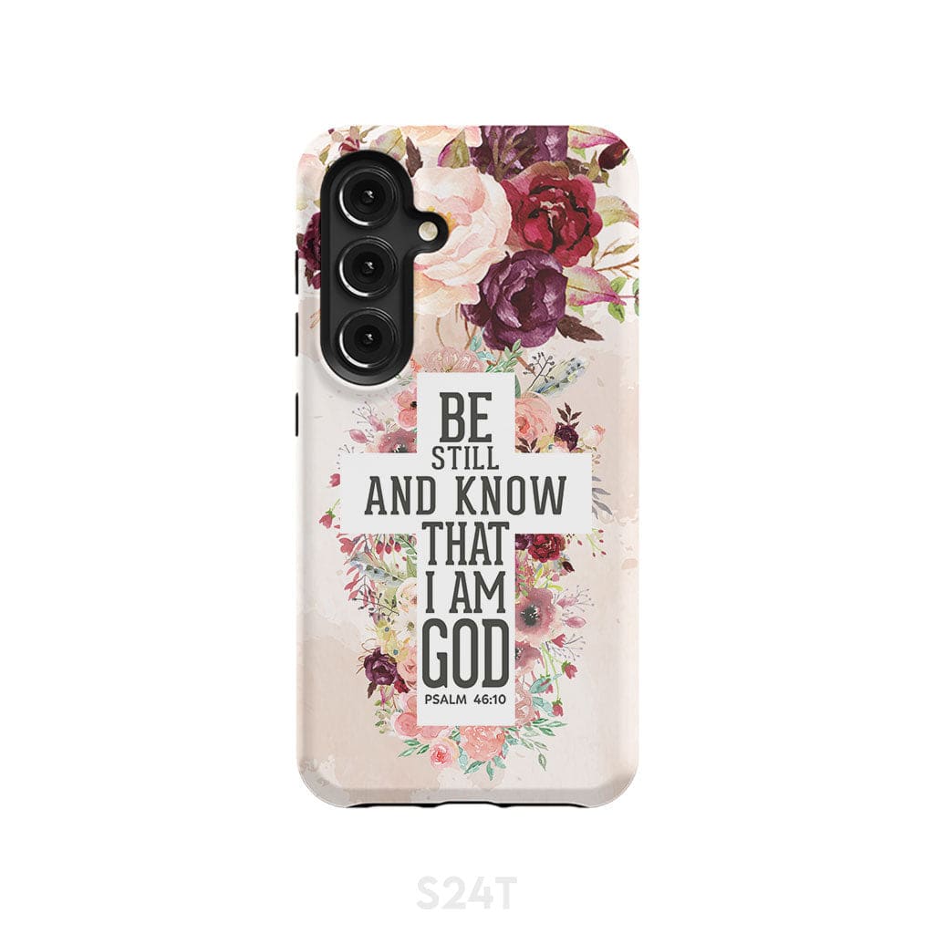 Be still and know that I am God phone case - Psalm 46:10 Bible verse phone case