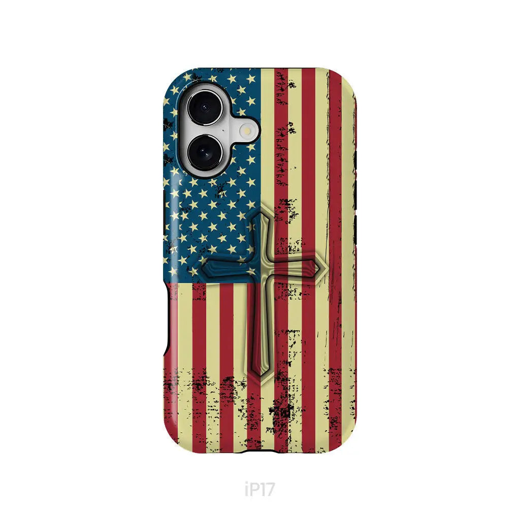 Beautiful American Flag cross phone case