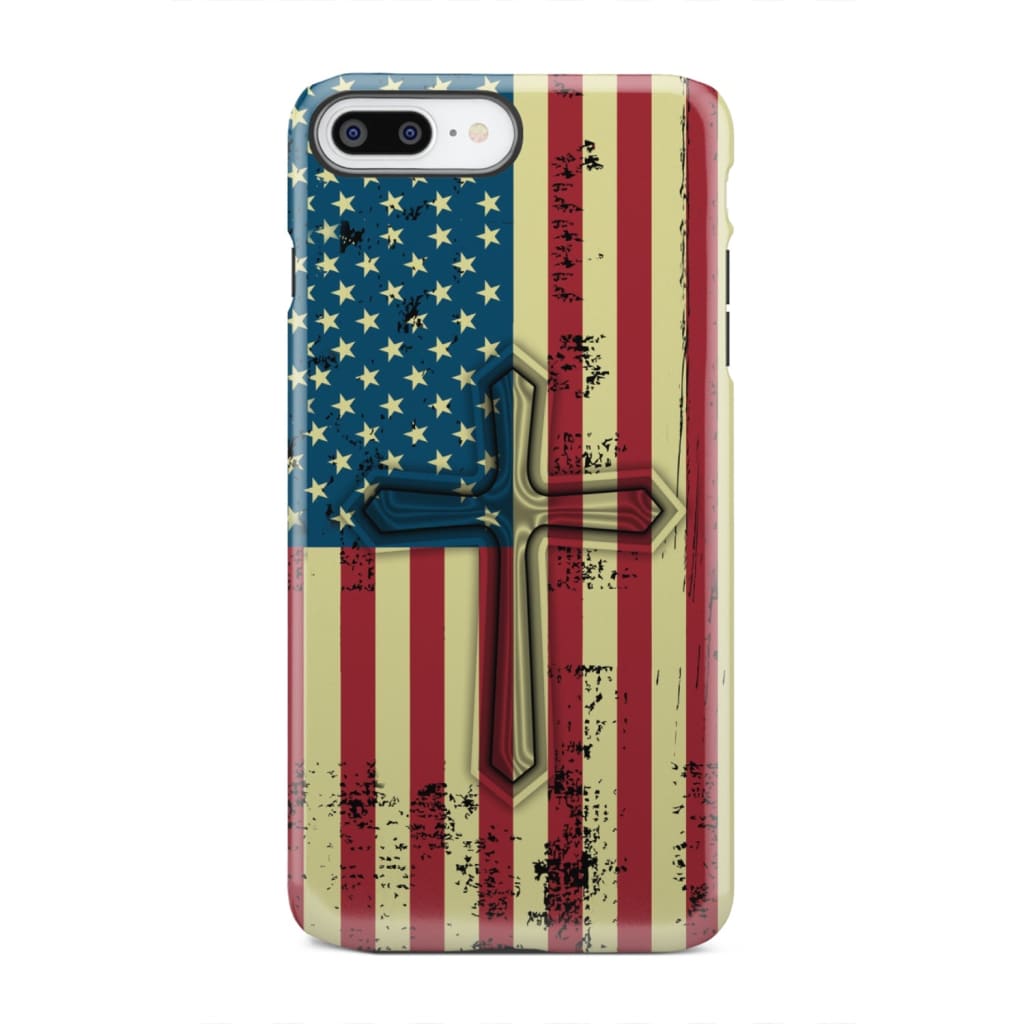 Beautiful American Flag cross phone case