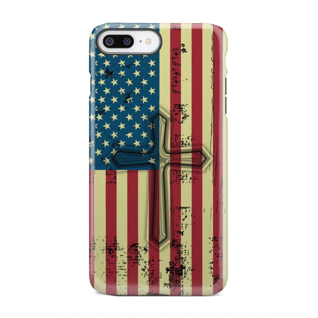 Beautiful American Flag cross phone case