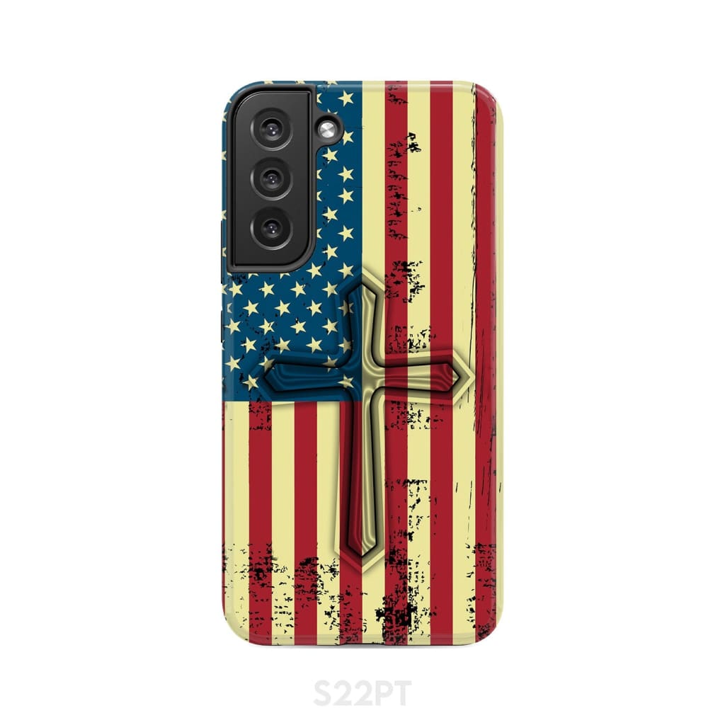 Beautiful American Flag cross phone case