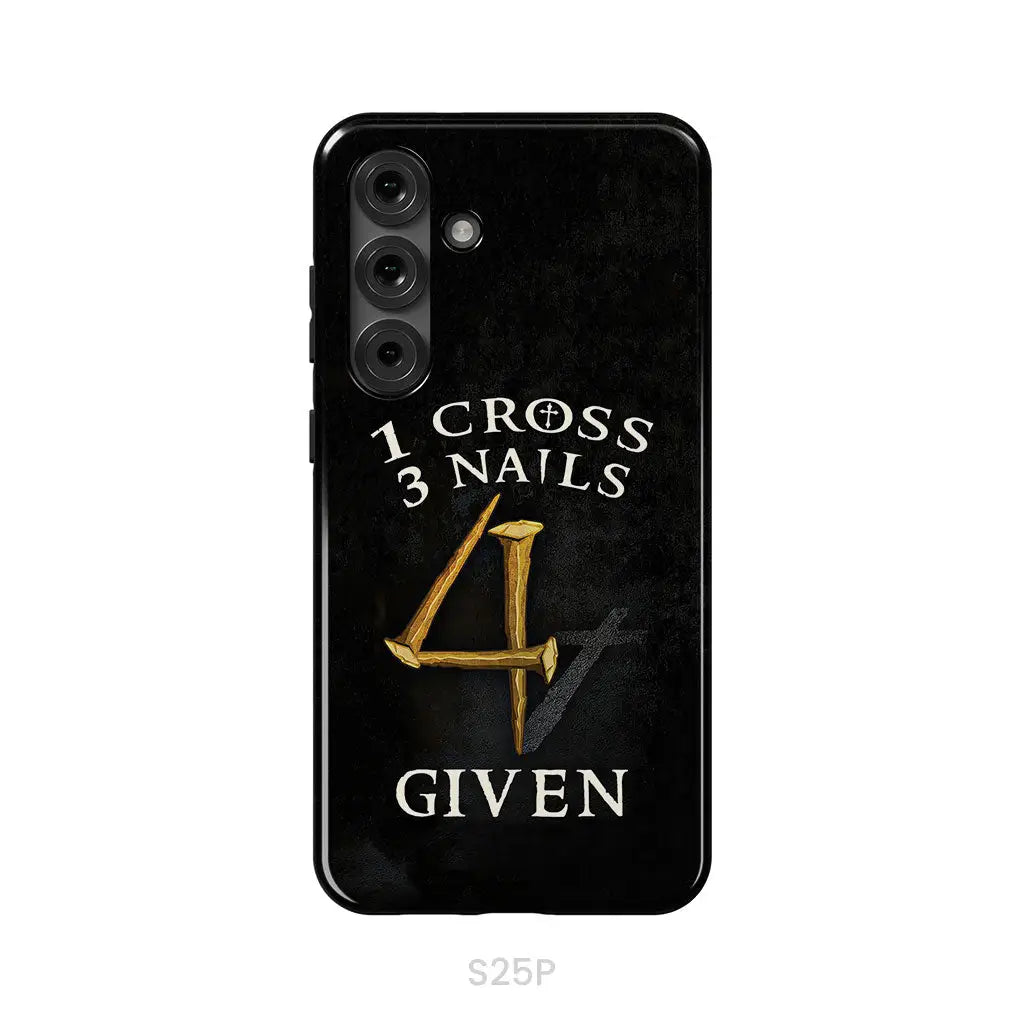 Christian phone cases: 1 Cross 3 Nails 4Given phone case, Christian gifts