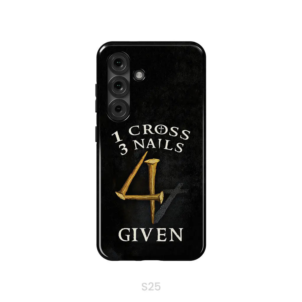 Christian phone cases: 1 Cross 3 Nails 4Given phone case, Christian gifts