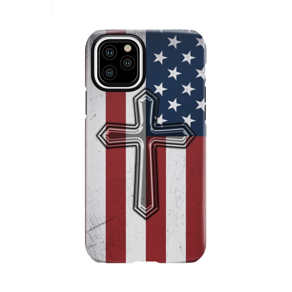 American Flag Cross Phone Case