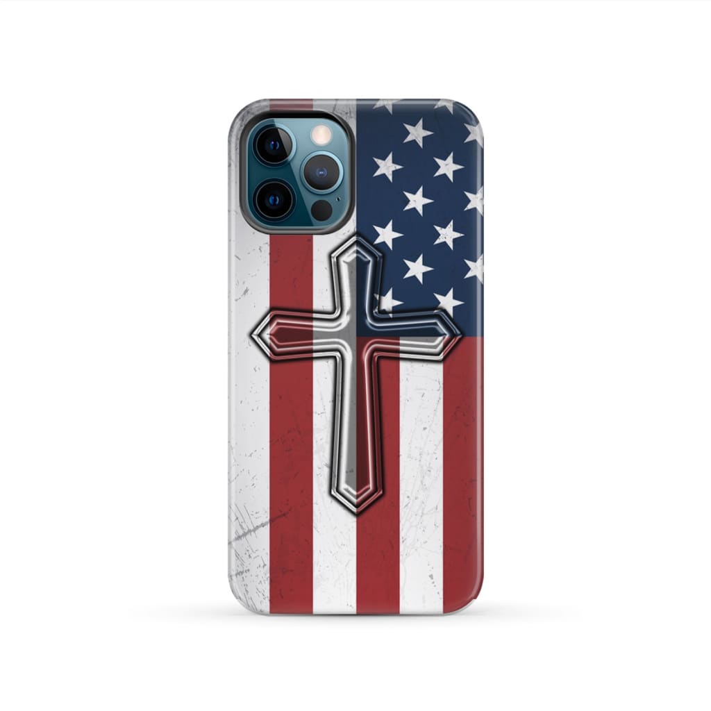 American Flag Cross Phone Case
