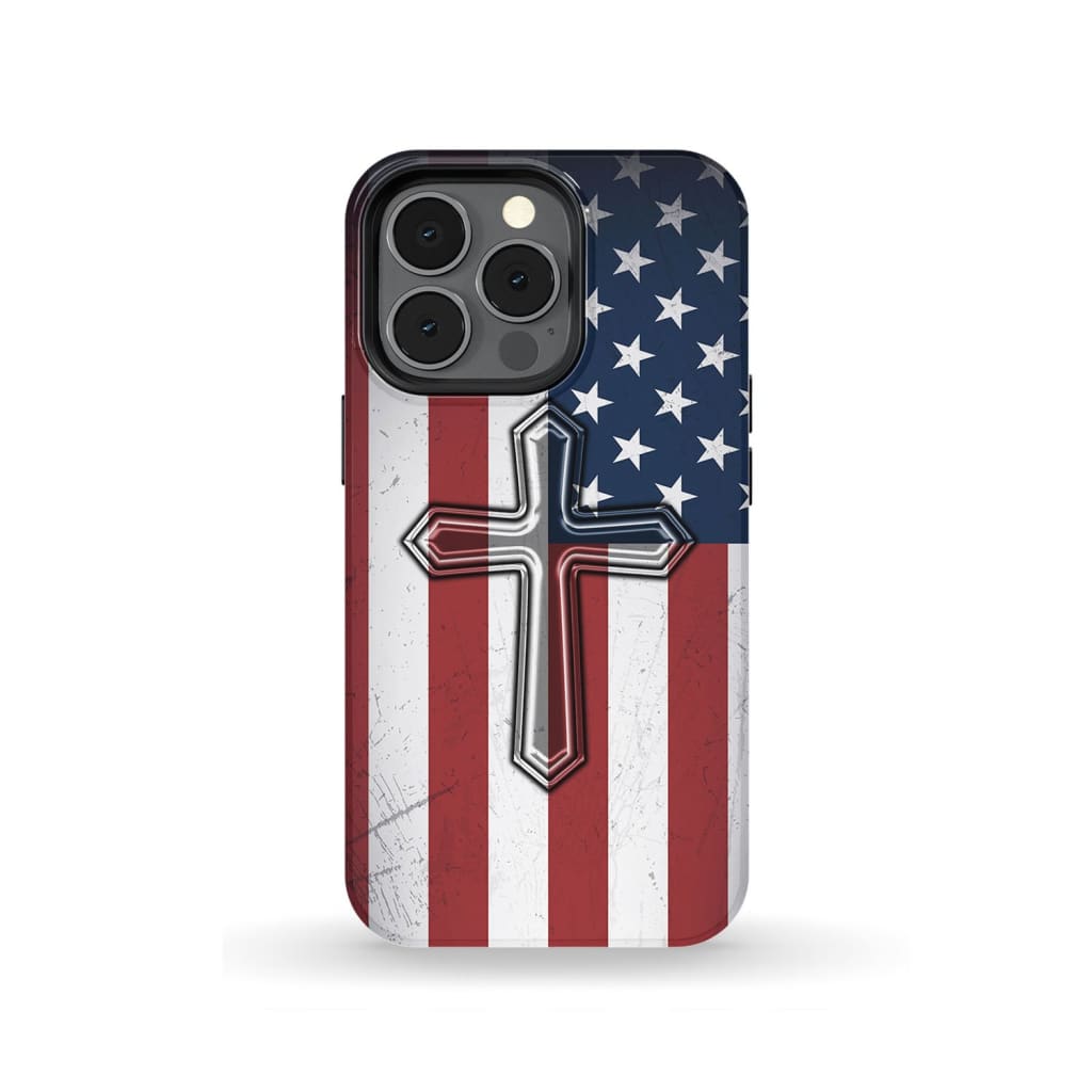 American Flag Cross Phone Case