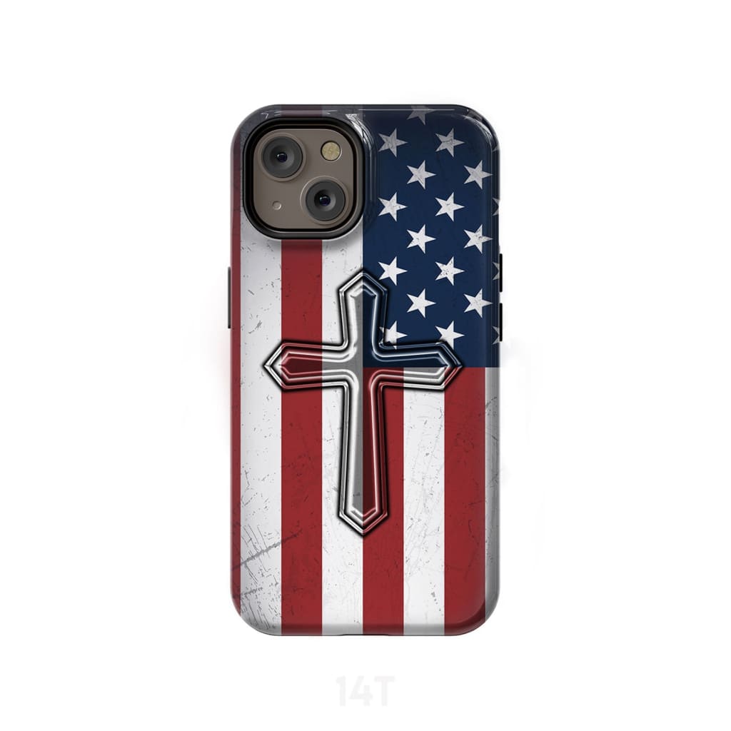American Flag Cross Phone Case