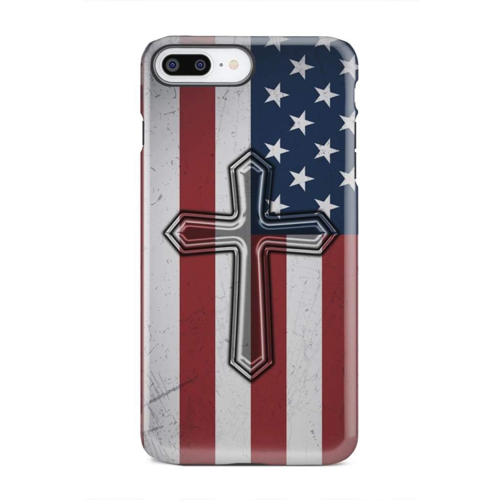 American Flag Cross Phone Case