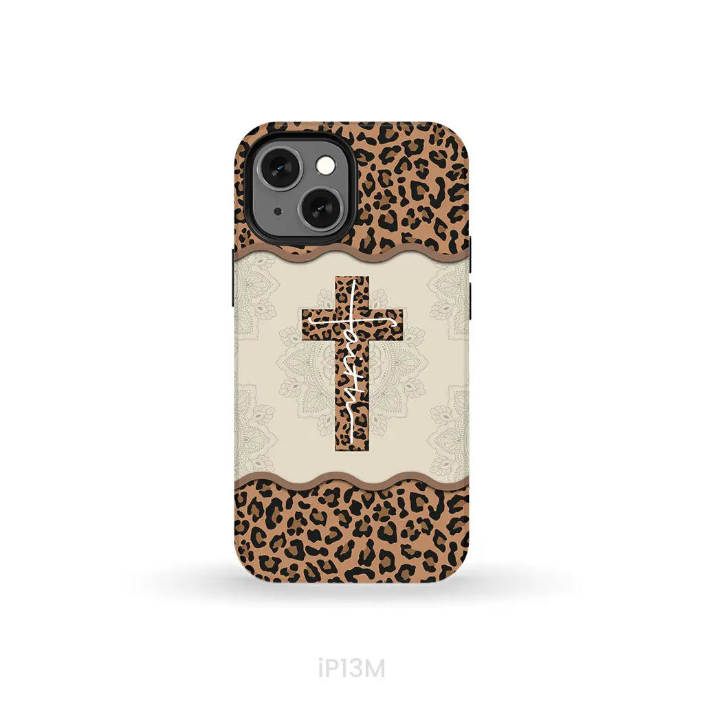 Faith Cross Leopard Christian Phone Case - Faith Phone Cases
