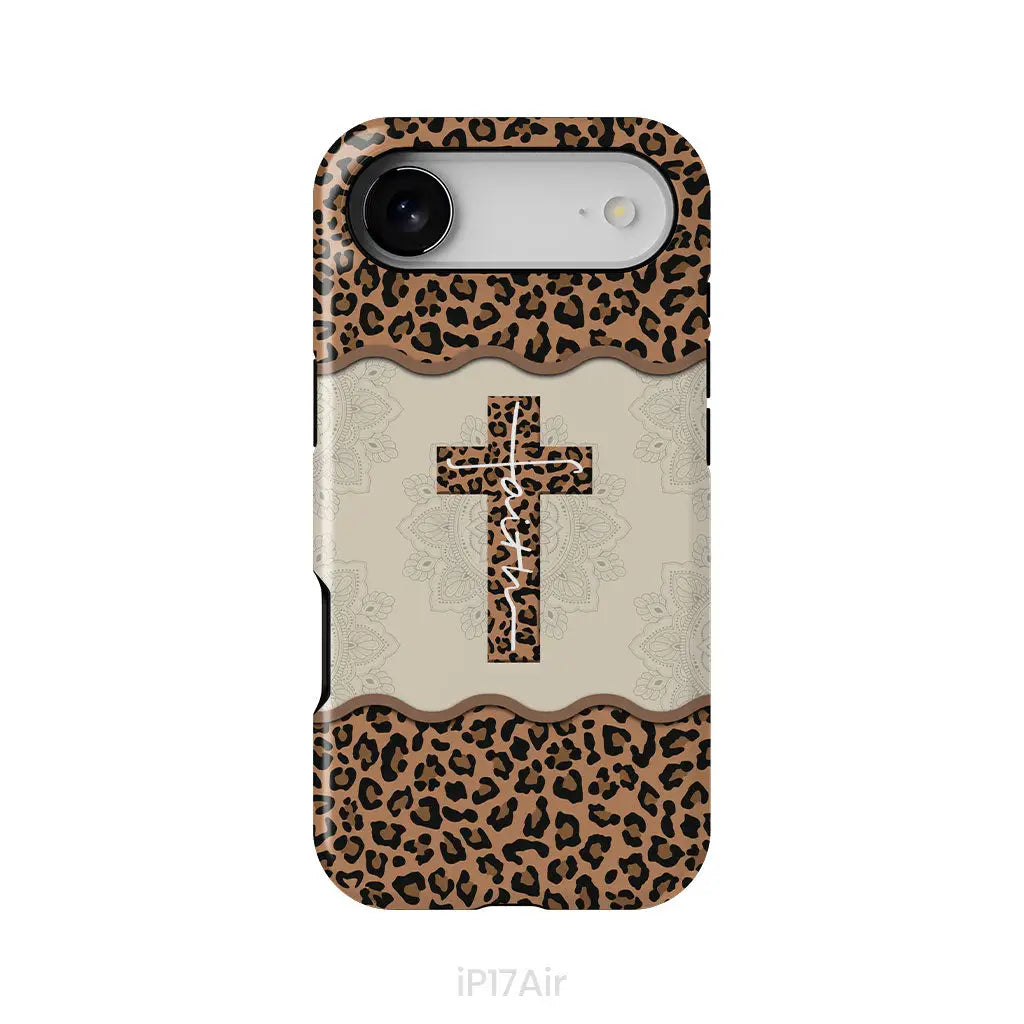 Faith Cross Leopard Christian Phone Case - Faith Phone Cases