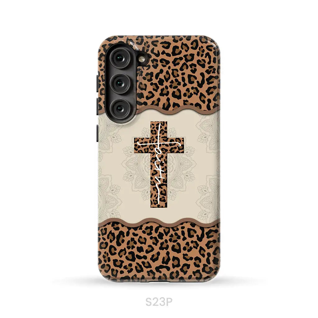 Faith Cross Leopard Christian Phone Case - Faith Phone Cases