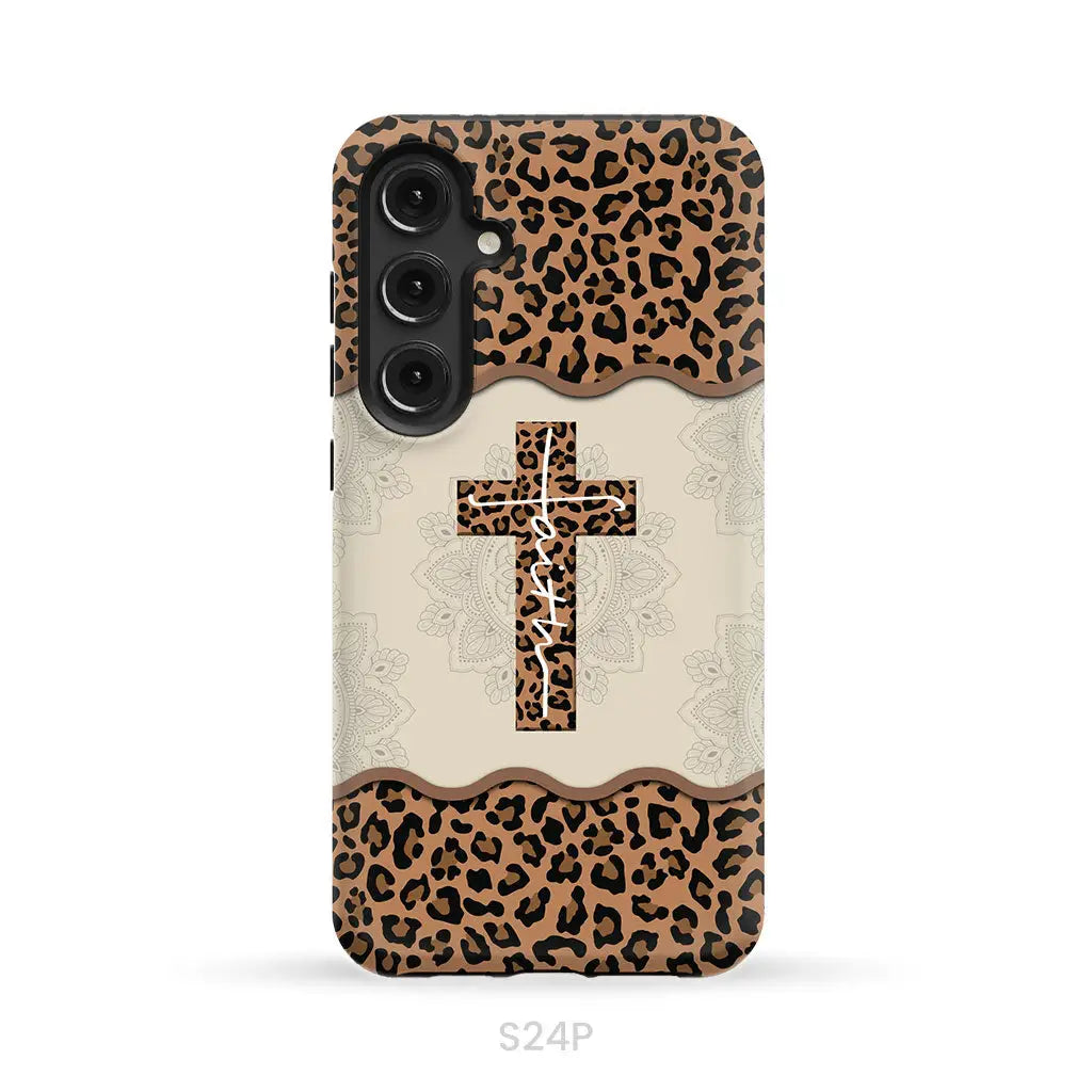Faith Cross Leopard Christian Phone Case - Faith Phone Cases