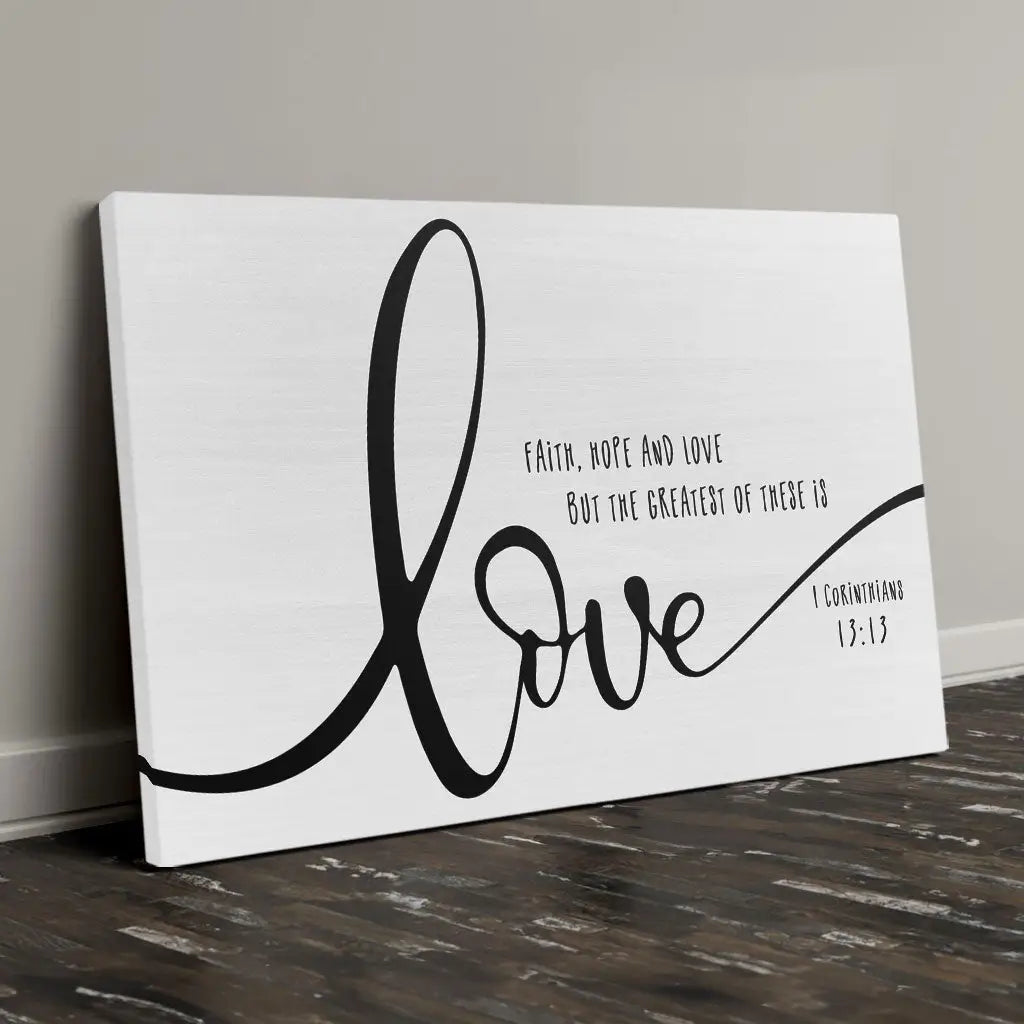 Faith Hope And Love Wall Art Canvas