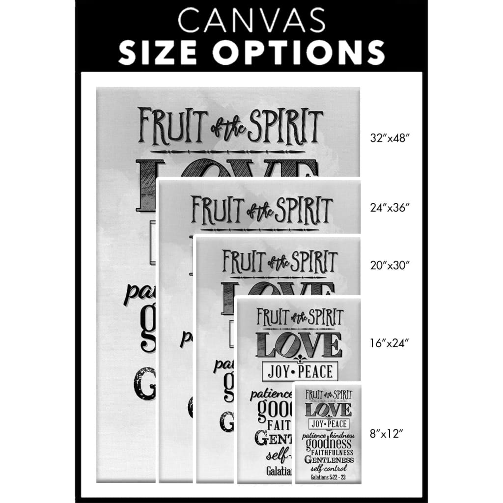 Fruit Of The Spirit, Bible Verse, Christian Wall Art Canvas