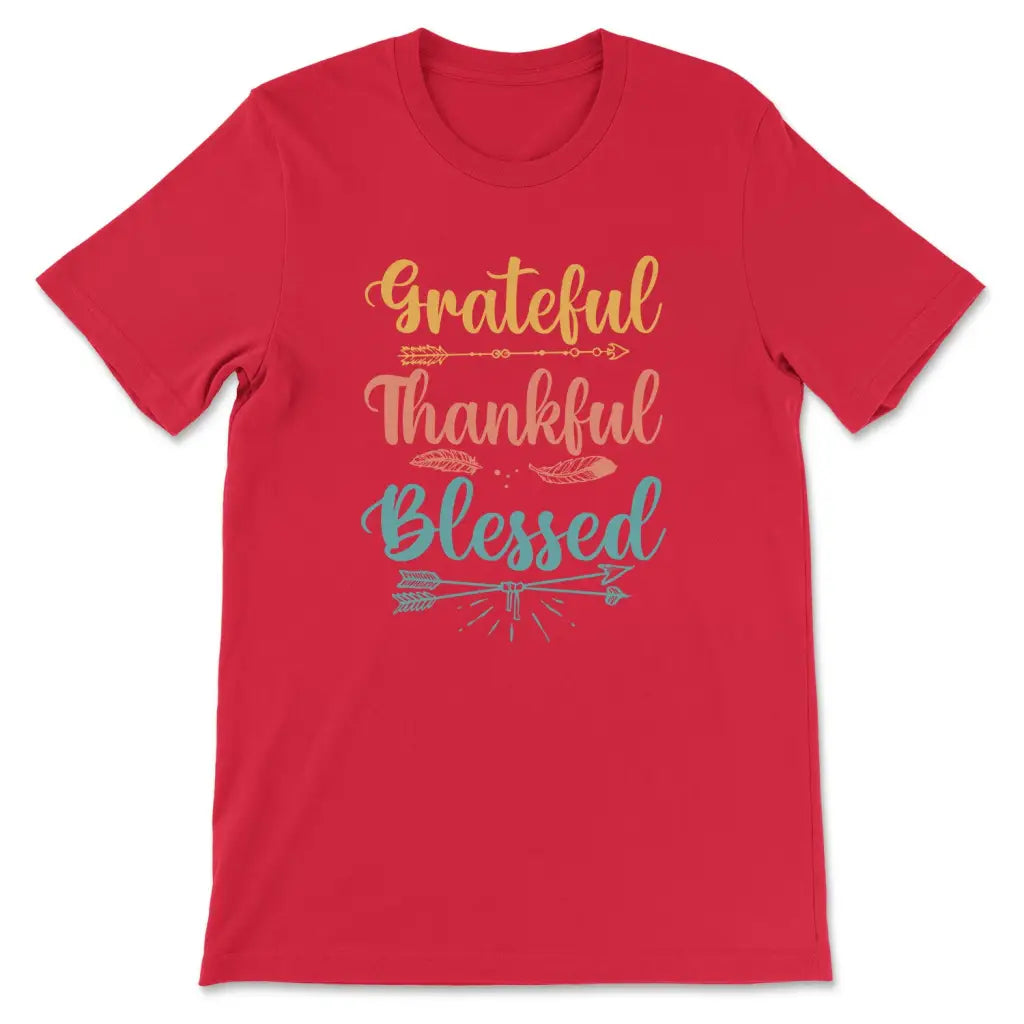 Inspirational 'Grateful Thankful Blessed' T-shirt