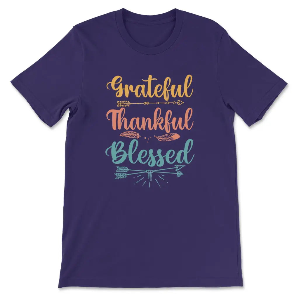 Inspirational 'Grateful Thankful Blessed' T-shirt