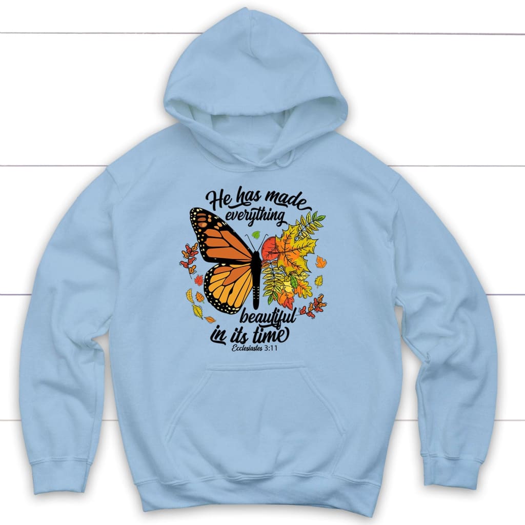 He Has Made Everything Beautiful In Its Time, Autumn Leaves Butterfly, Hoodie