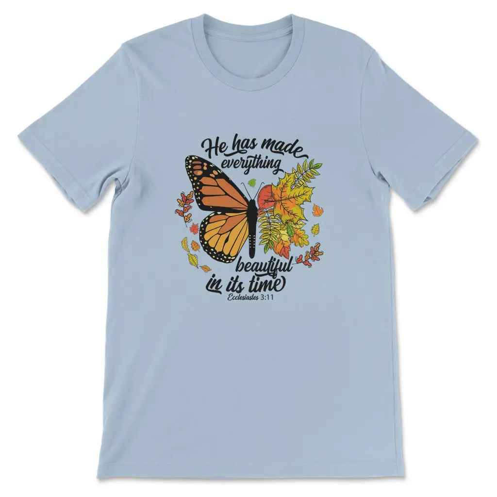 He Has Made Everything Beautiful In Its Time, Autumn Leaves Butterfly, T-shirt