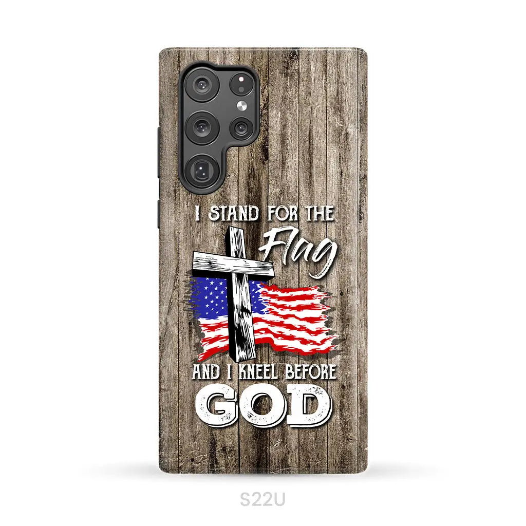 I Stand For The Flag And I Kneel Before God Phone Case