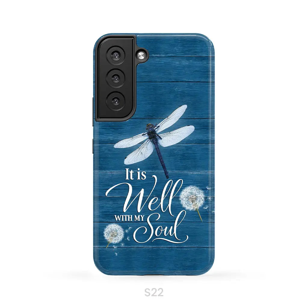 It Is Well With My Soul, Dragonfly, Christian Phone Case