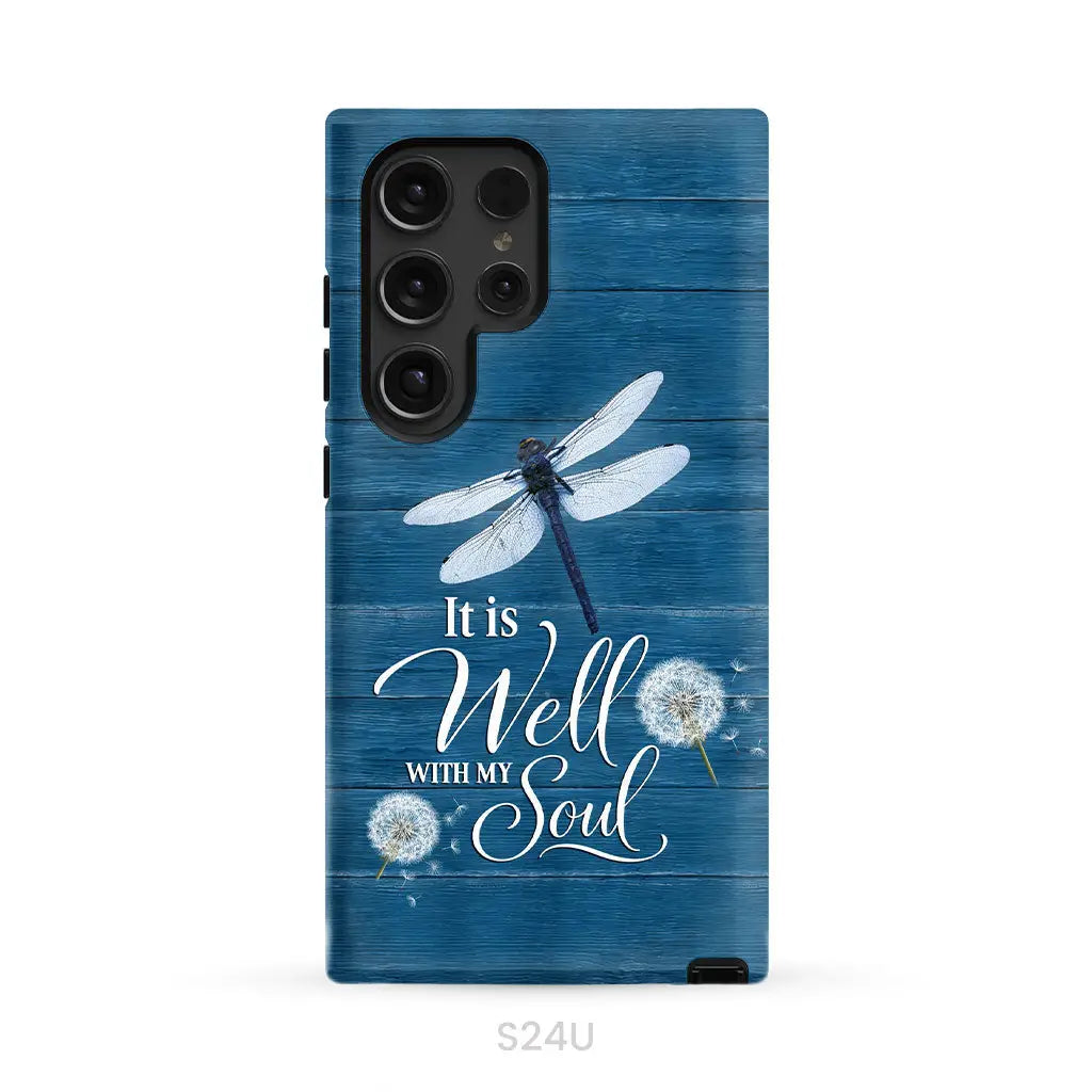 It Is Well With My Soul, Dragonfly, Christian Phone Case