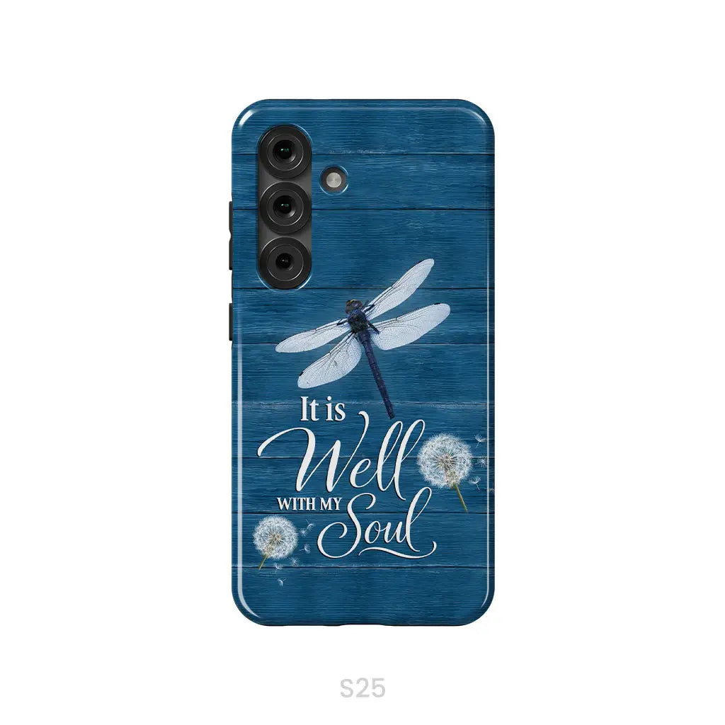It Is Well With My Soul, Dragonfly, Christian Phone Case
