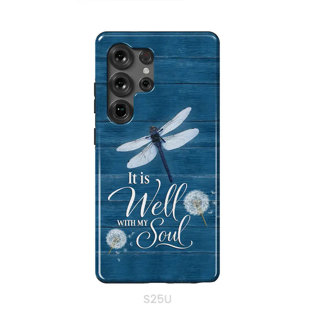 It Is Well With My Soul, Dragonfly, Christian Phone Case