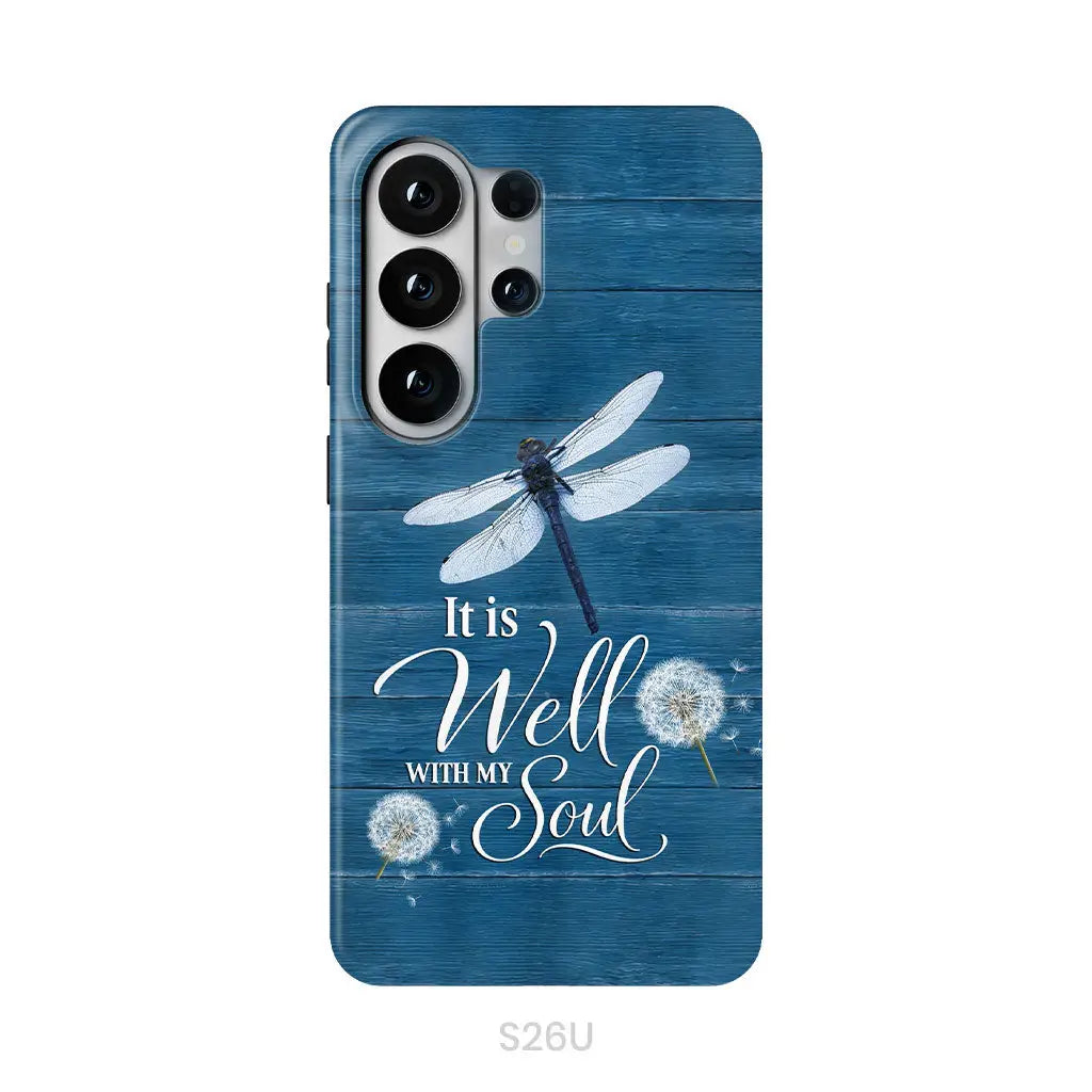 It Is Well With My Soul, Dragonfly, Christian Phone Case
