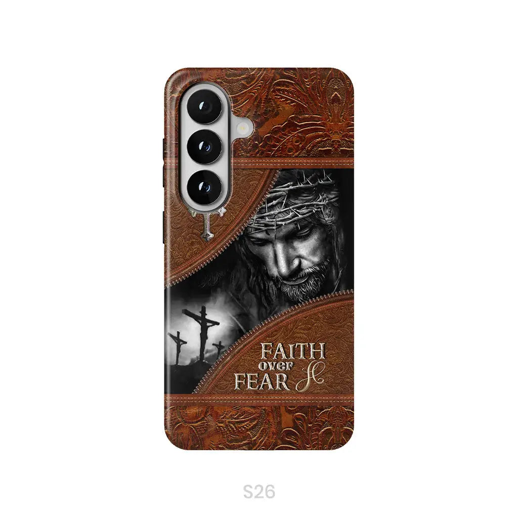 Jesus Christ, Faith Over Fear Phone Case, Christian Phone Cases