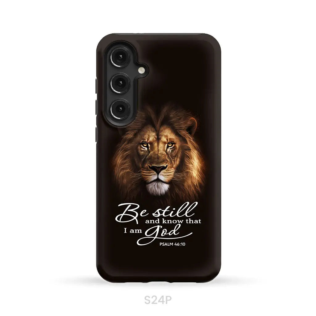 Lion of Judah, Be still and know that I am God phone case, Bible verse phone cases