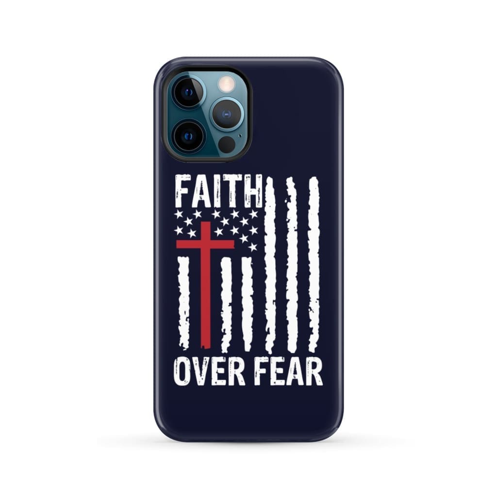 Patriotic Christian phone cases: Faith over fear American flag phone case