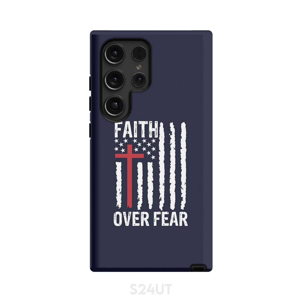 Patriotic Christian phone cases: Faith over fear American flag phone case