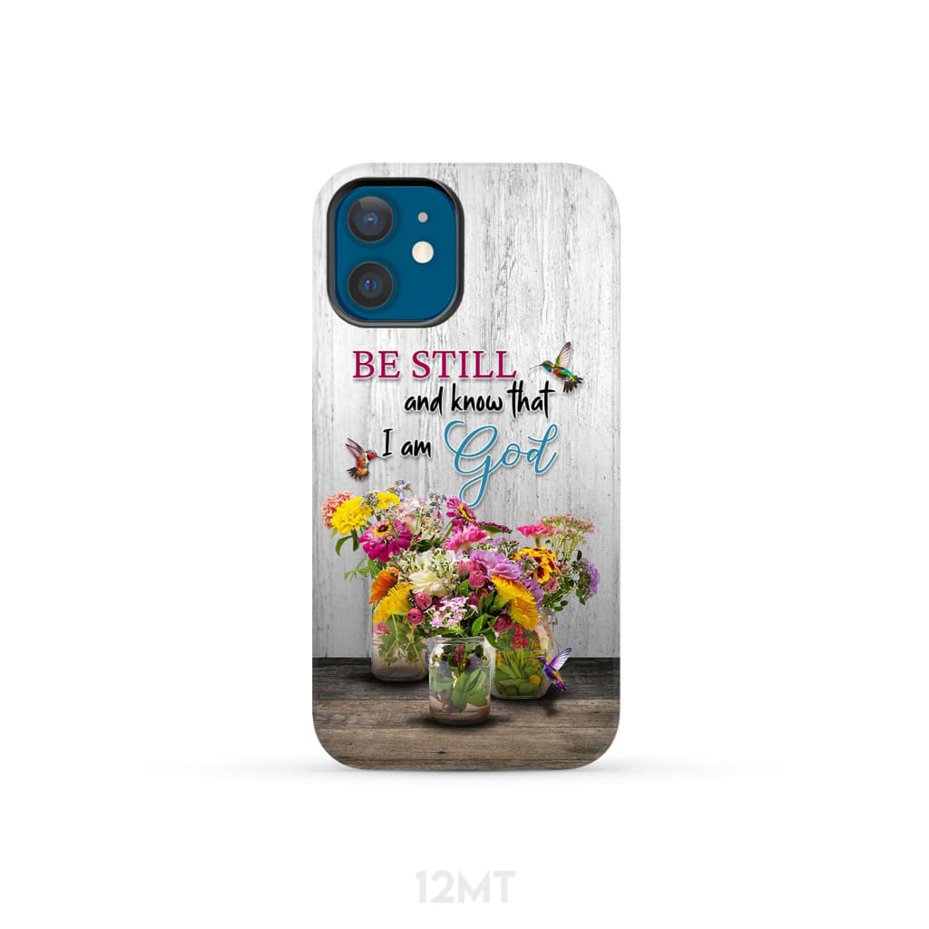 Psalm 46:10 Be Still and Know, Hummingbirds, Vase of Flowers, Phone Case