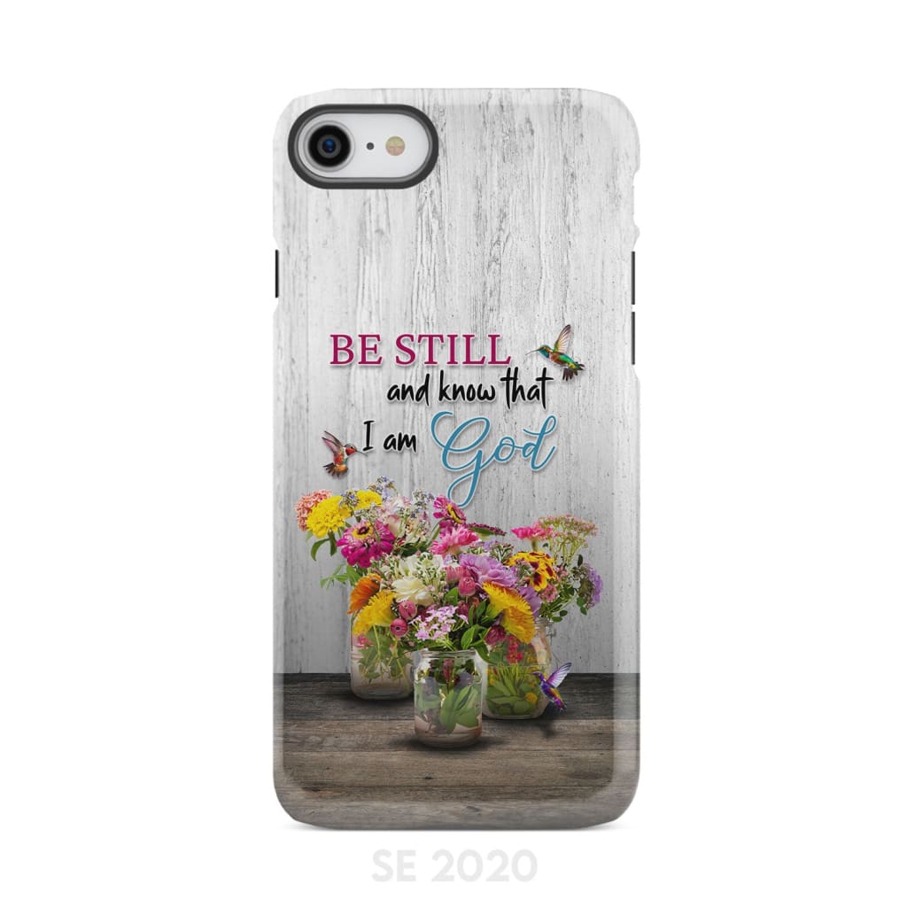 Psalm 46:10 Be Still and Know, Hummingbirds, Vase of Flowers, Phone Case