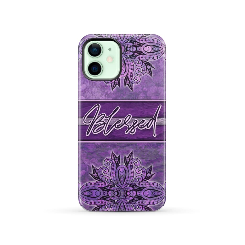 (Purple) Blessed phone case - Christian phone case