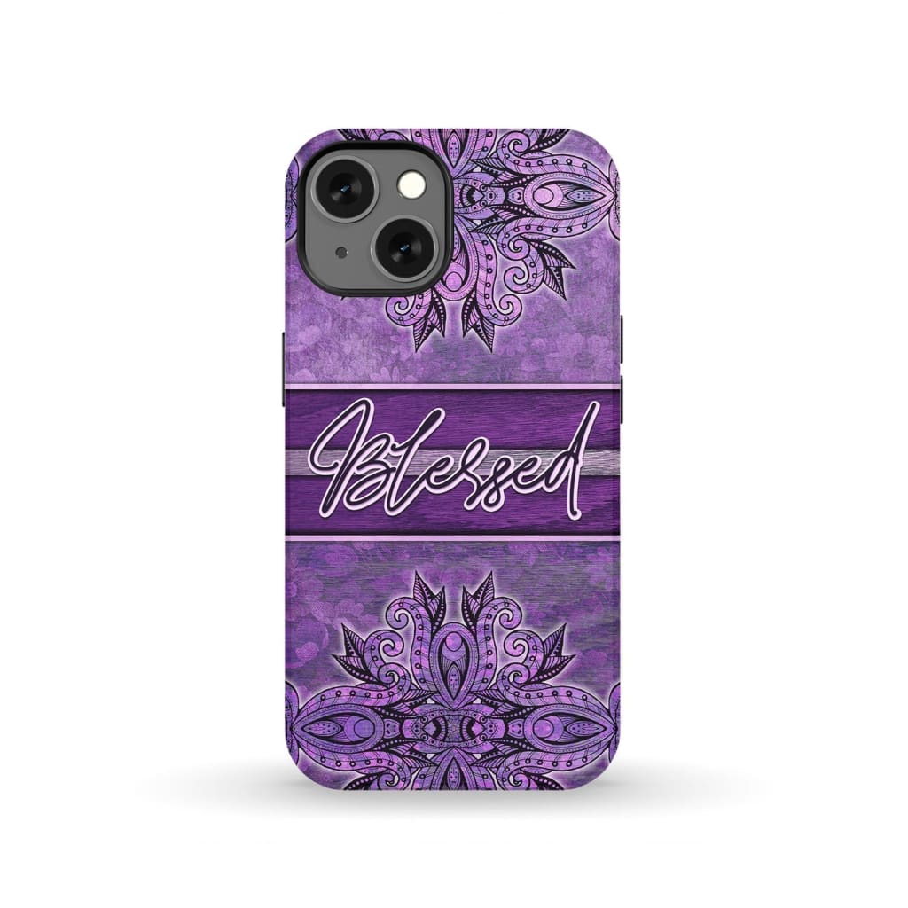 (Purple) Blessed phone case - Christian phone case
