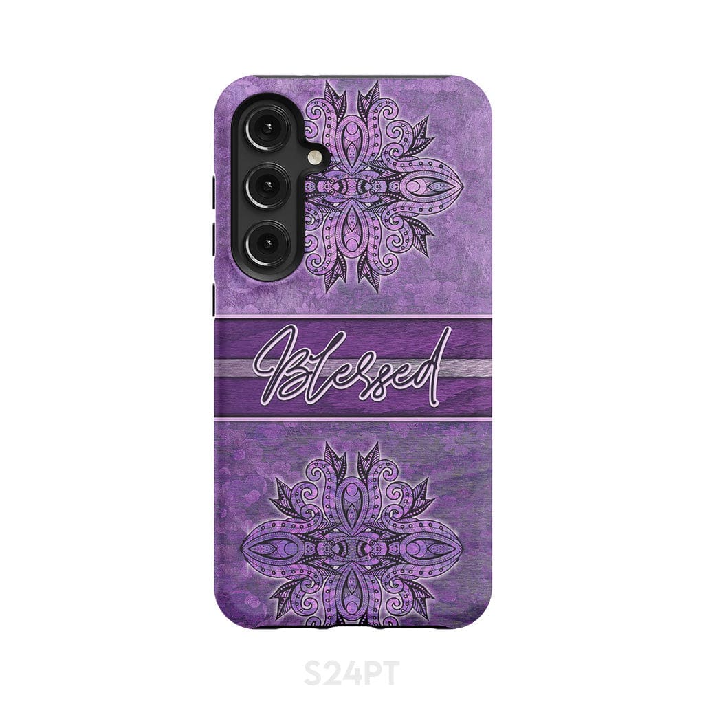 (Purple) Blessed phone case - Christian phone case