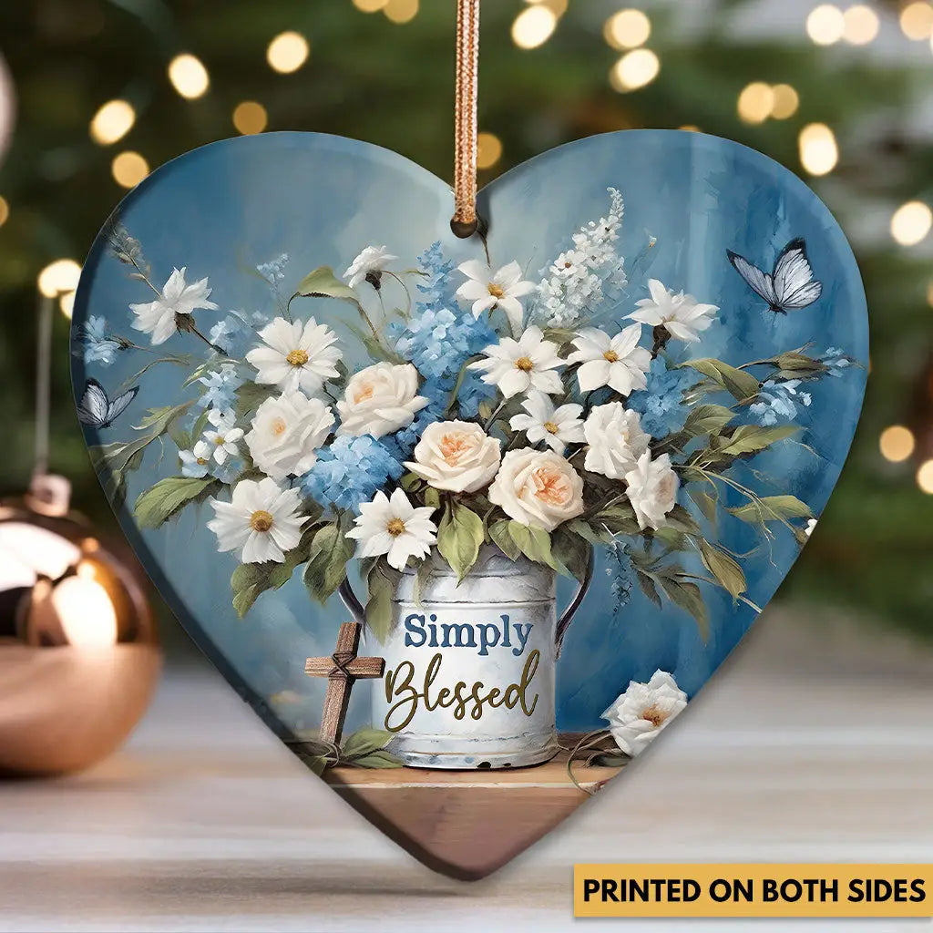 Simply Blessed, Flowers and Butterflies, Ornament
