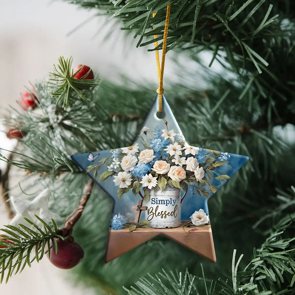 Simply Blessed, Flowers and Butterflies, Ornament