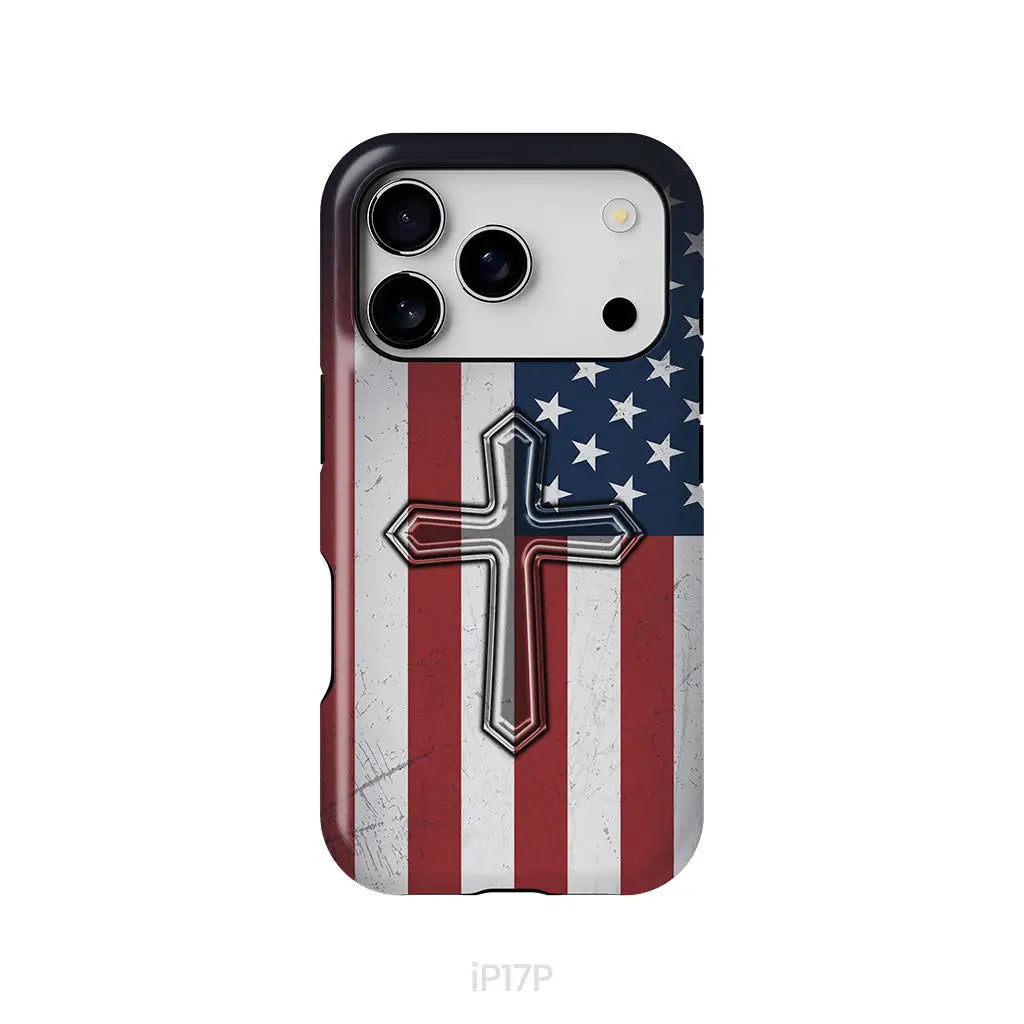 American Flag Cross Phone Case