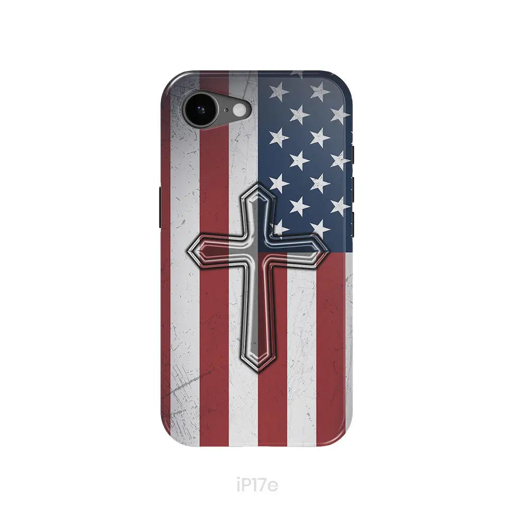 American Flag Cross Phone Case