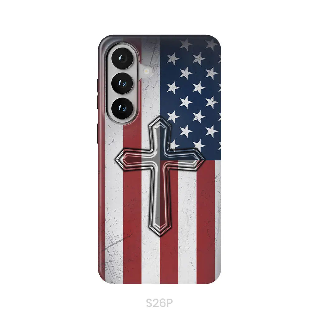 American Flag Cross Phone Case