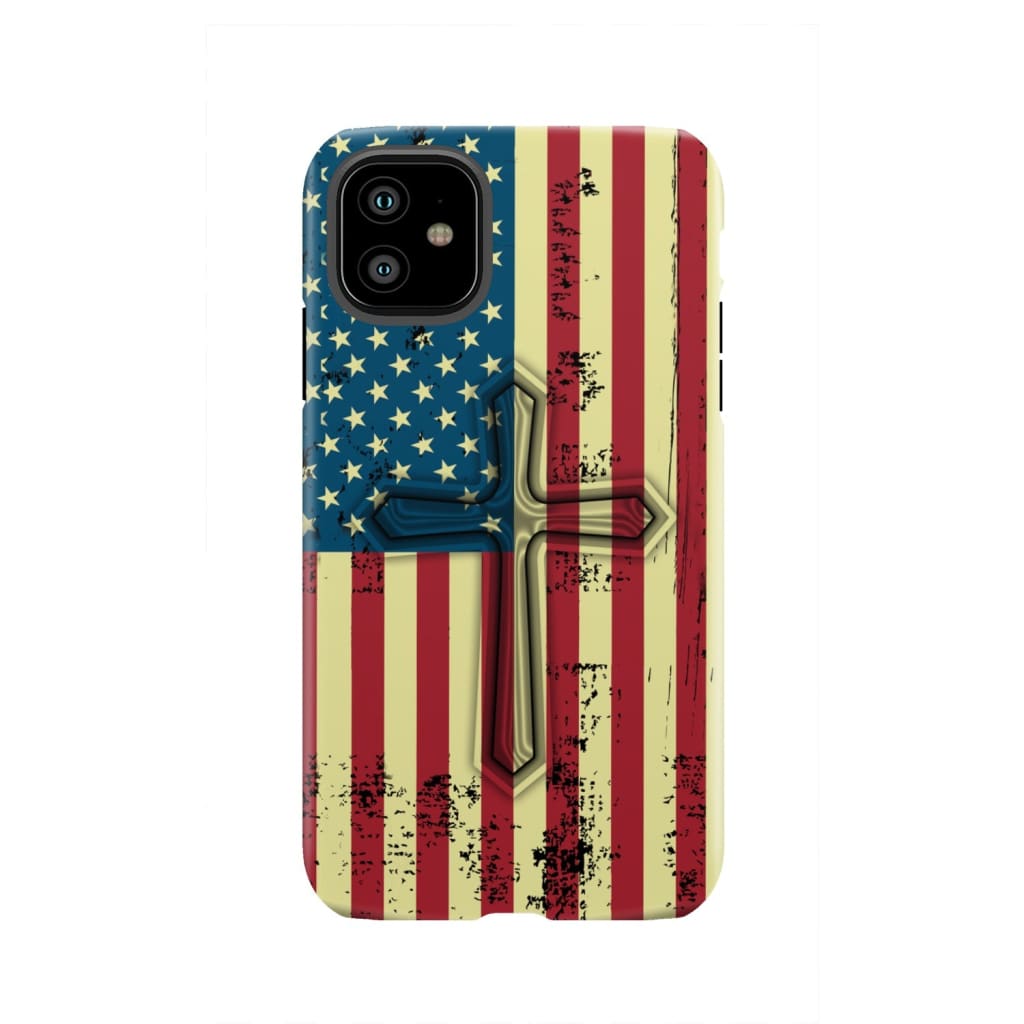 Beautiful American Flag cross phone case