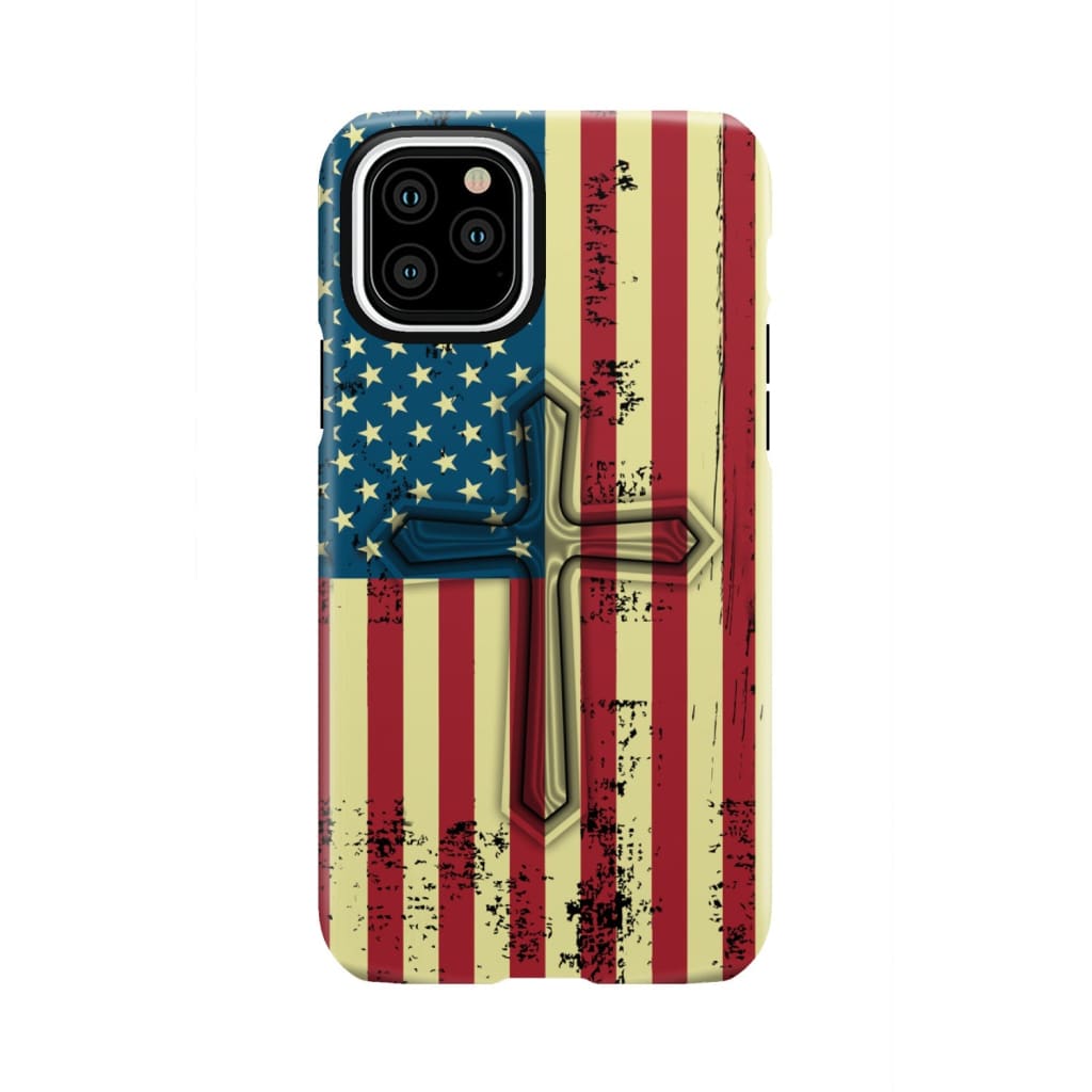 Beautiful American Flag cross phone case