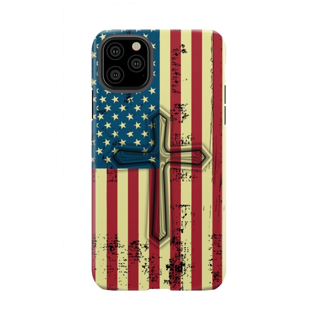Beautiful American Flag cross phone case