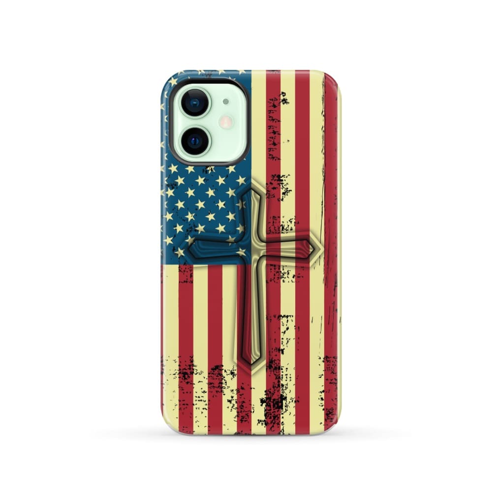 Beautiful American Flag cross phone case