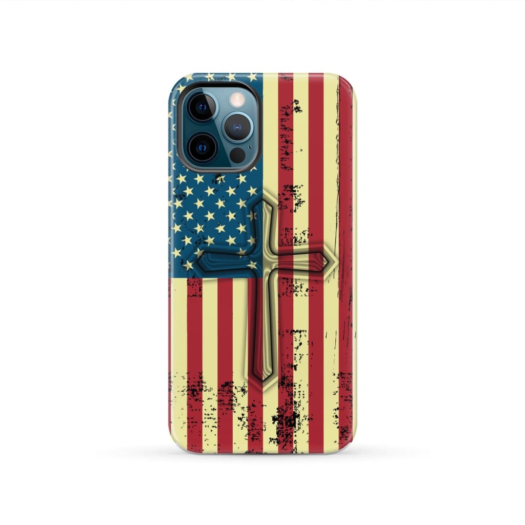 Beautiful American Flag cross phone case