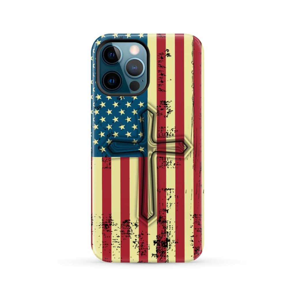 Beautiful American Flag cross phone case