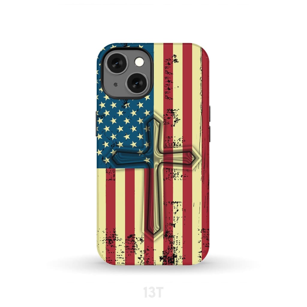 Beautiful American Flag cross phone case